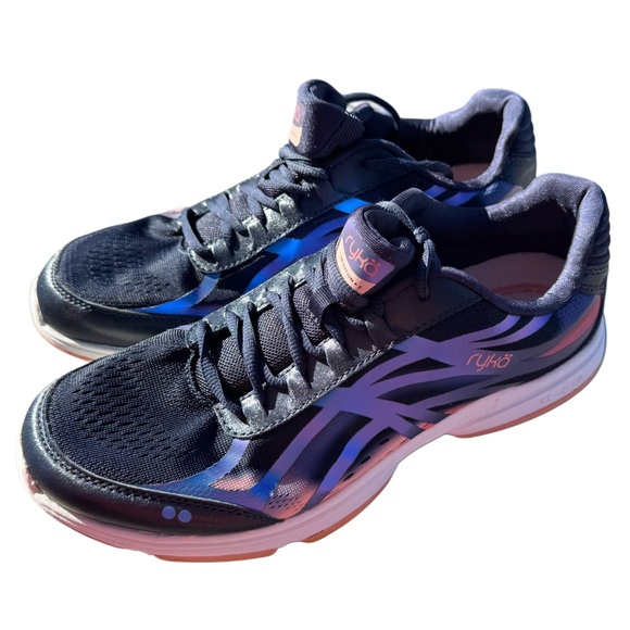 Ryka Devotion Plus 3 Walking Athletic Shoe Navy Blue Iridescent Overlay - Picture 12 of 16